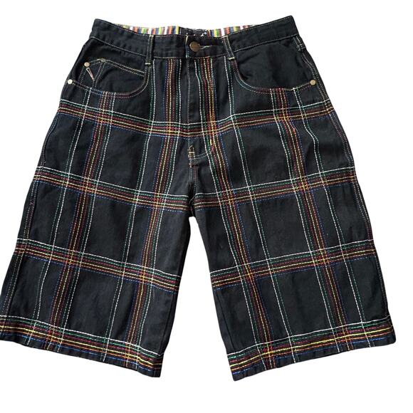 Vintage Jackpot Rainbow Stitch JNCO style Denim 36 Y2K Skater OX Jorts RARE - Picture 9 of 9